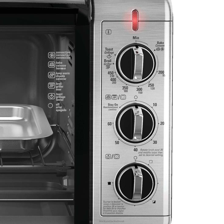 BLACK+DECKER N20D376Torradeira de bancada com convecção de 6 fatias cozinha