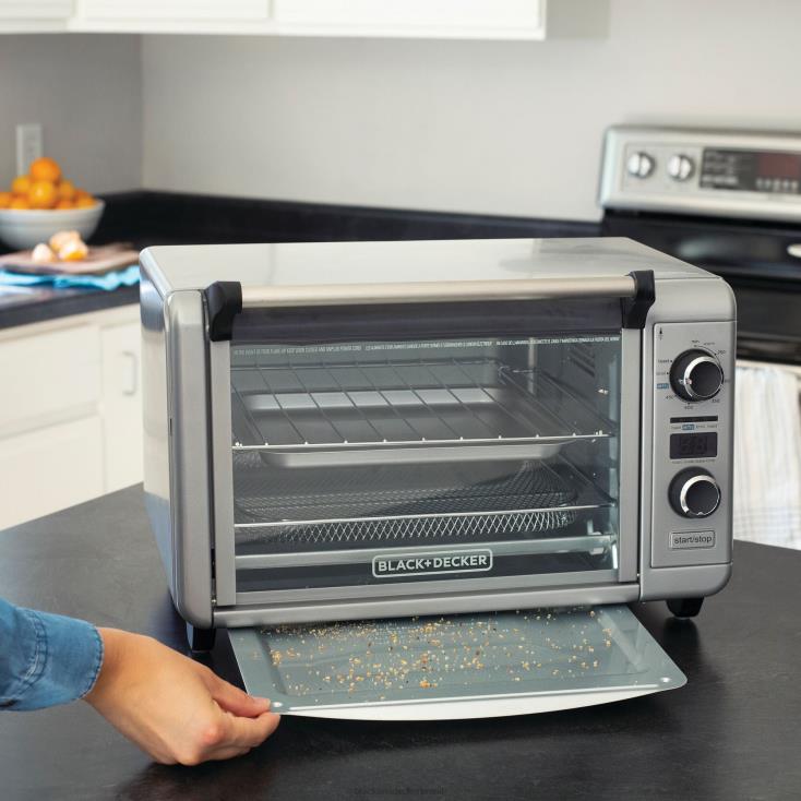 BLACK+DECKER N20D380forno de bancada de convecção digital crisp'n bake air fry cozinha