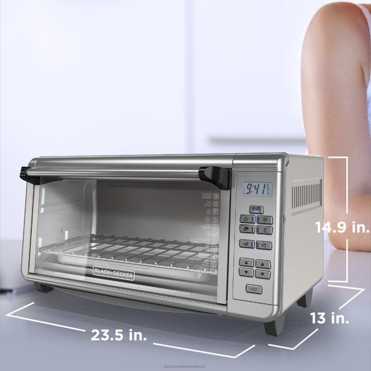 BLACK+DECKER N20D384Forno de convecção digital extralargo de 8 fatias cozinha
