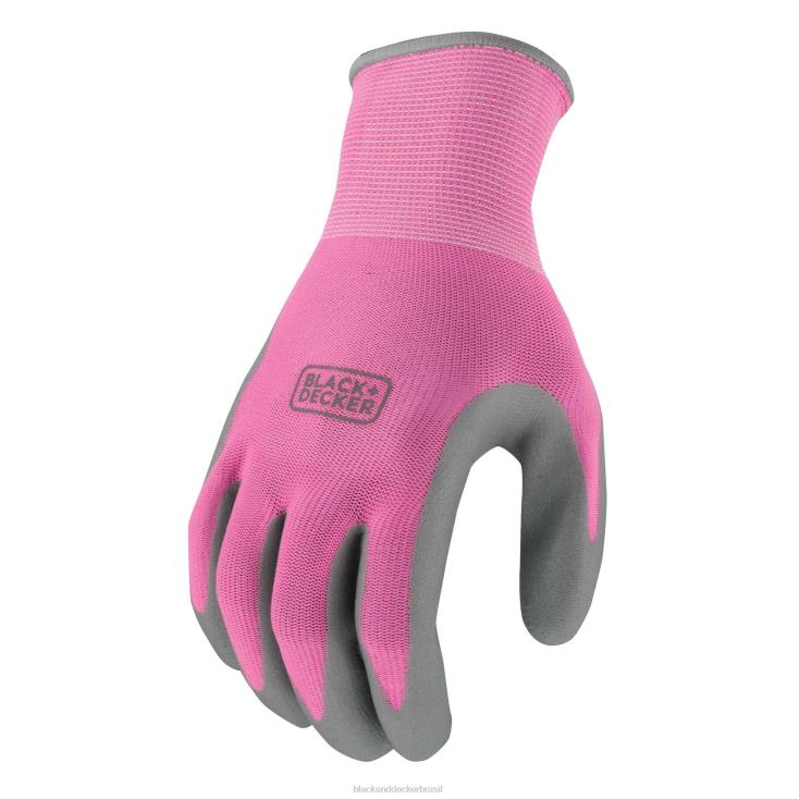 BLACK+DECKER N20D754luva rosa feminina de espuma nitrílica ferramentas