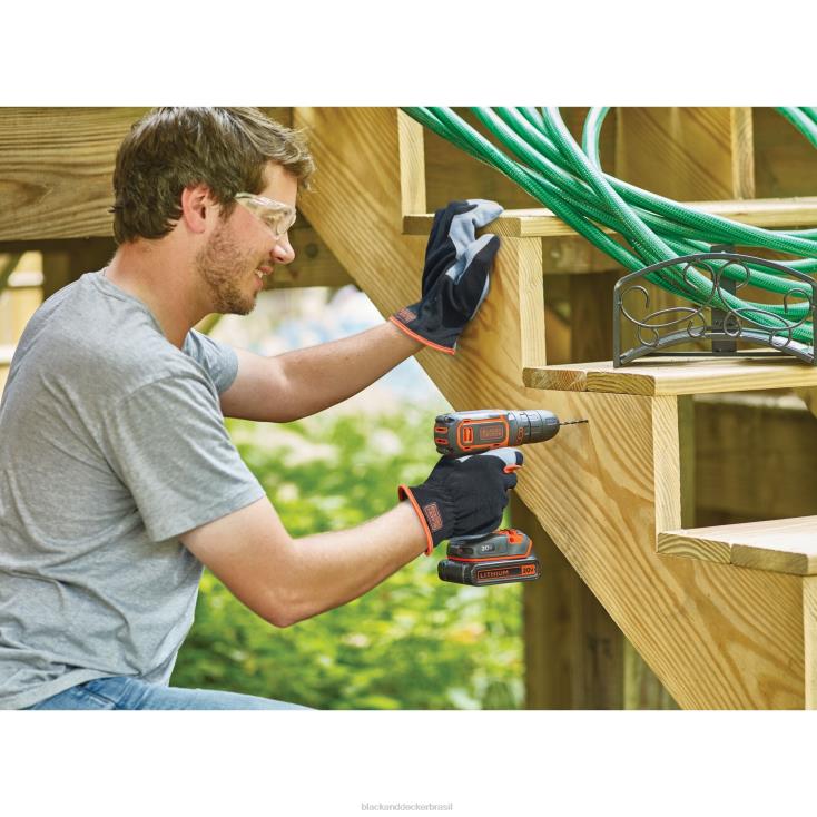 BLACK+DECKER N20D755óculos envolventes completos com hastes de borracha ferramentas