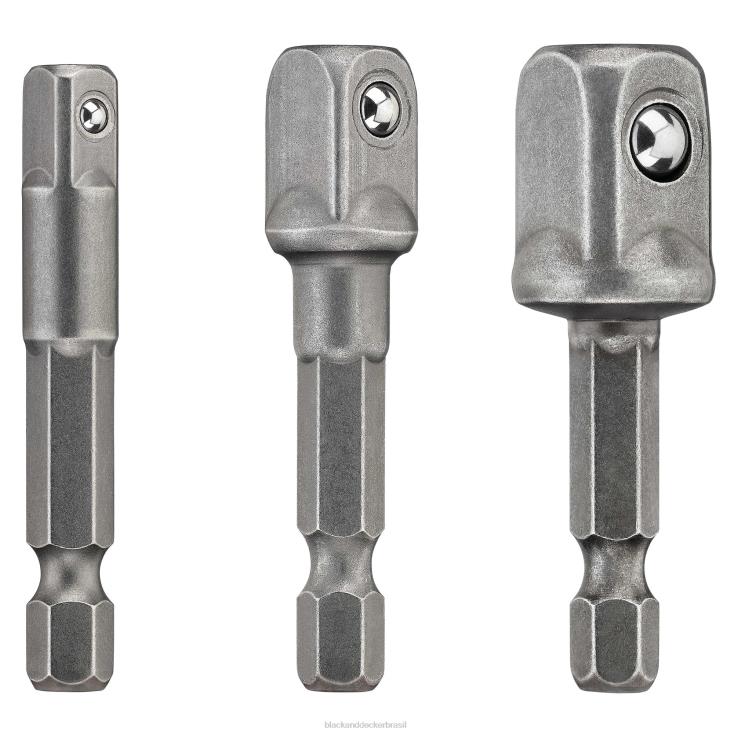 BLACK+DECKER N20D758conjunto de adaptadores de tomada de 3 peças ferramentas