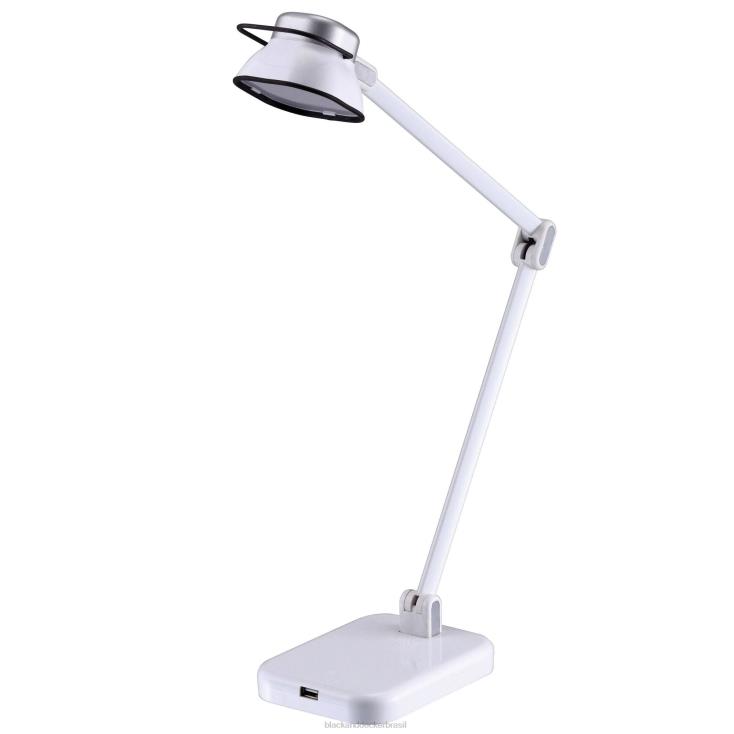 BLACK+DECKER N20D692elate lâmpada de mesa led de braço duplo branca ferramentas