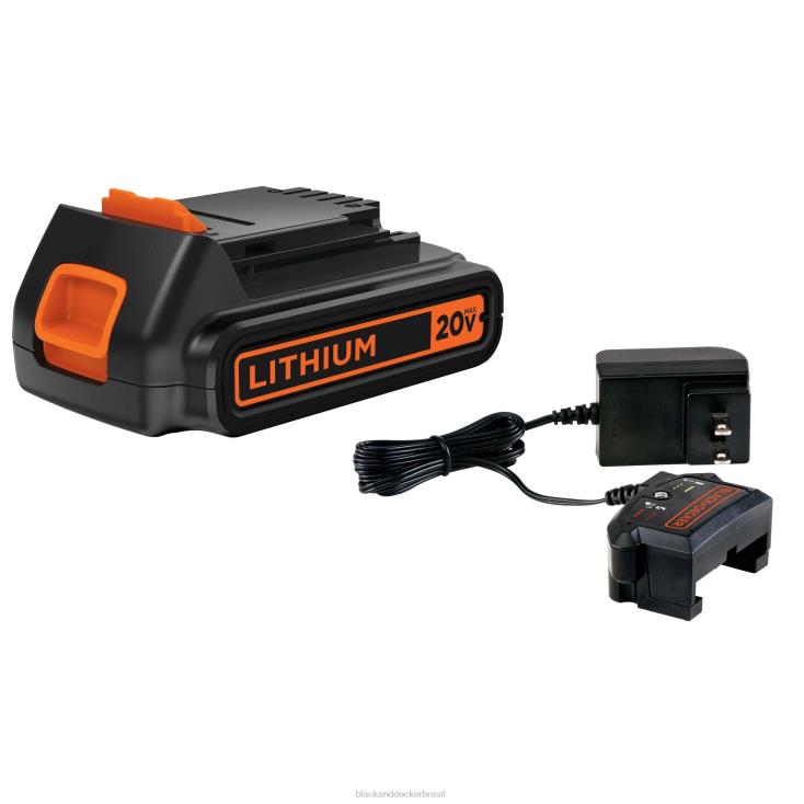 BLACK+DECKER N20D723Carregador de bateria de íon de lítio 20v max powerconnect 1.5ah ferramentas