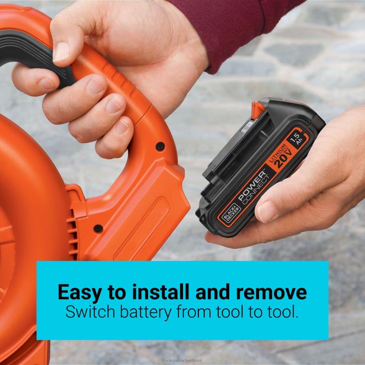 BLACK+DECKER N20D723Carregador de bateria de íon de lítio 20v max powerconnect 1.5ah ferramentas