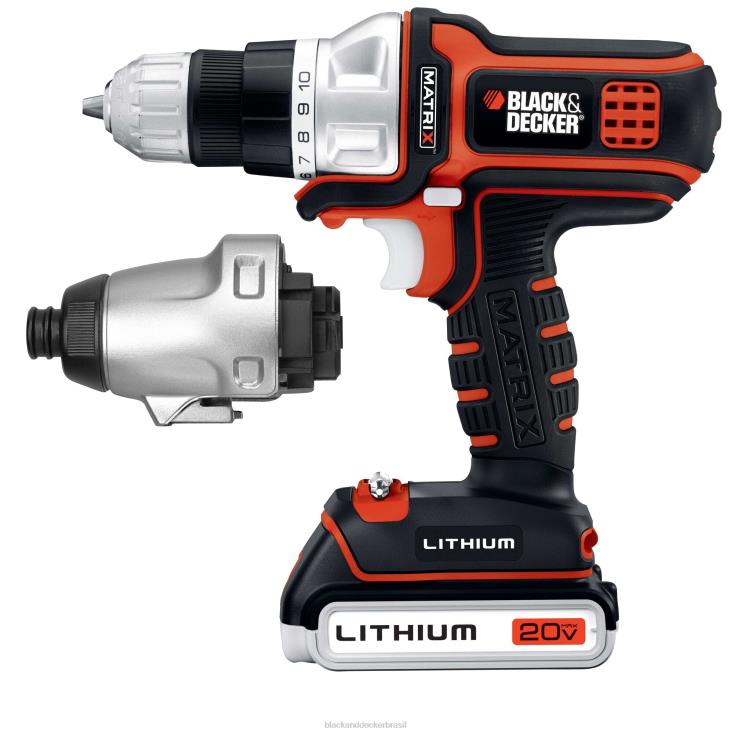 BLACK+DECKER N20D523Kit combinado de furadeira sem fio de matriz máxima de 20 V, 2 ferramentas ferramentas