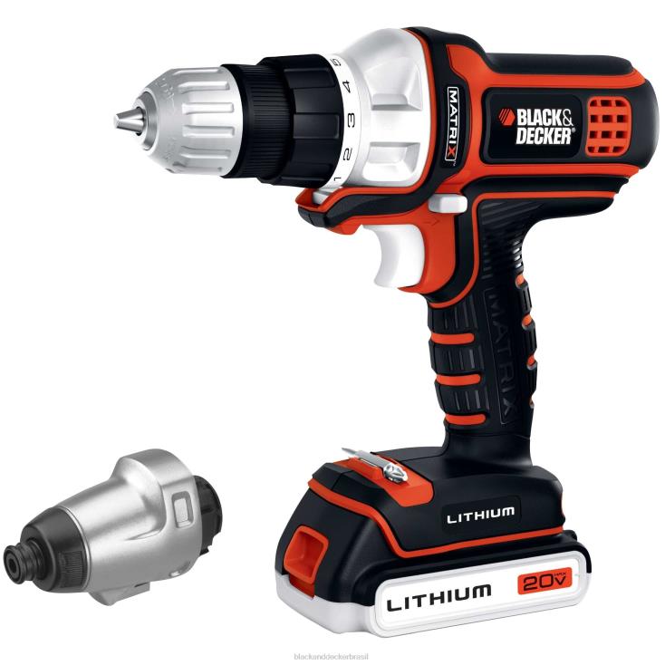 BLACK+DECKER N20D523Kit combinado de furadeira sem fio de matriz máxima de 20 V, 2 ferramentas ferramentas