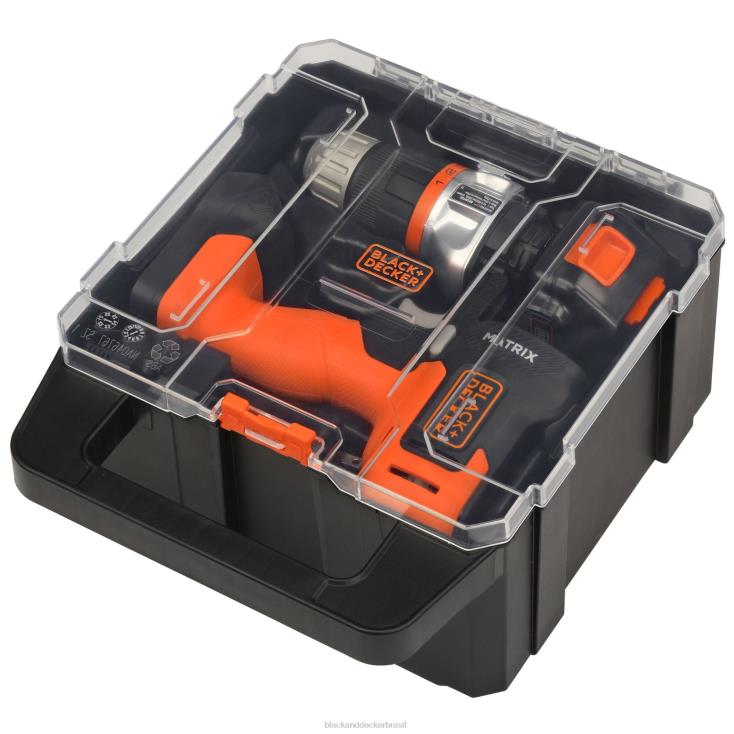 BLACK+DECKER N20D525O kit de broca Matrix 20 V Max inclui estojo de armazenamento de acessórios para lixadeira, bateria e carregador ferramentas