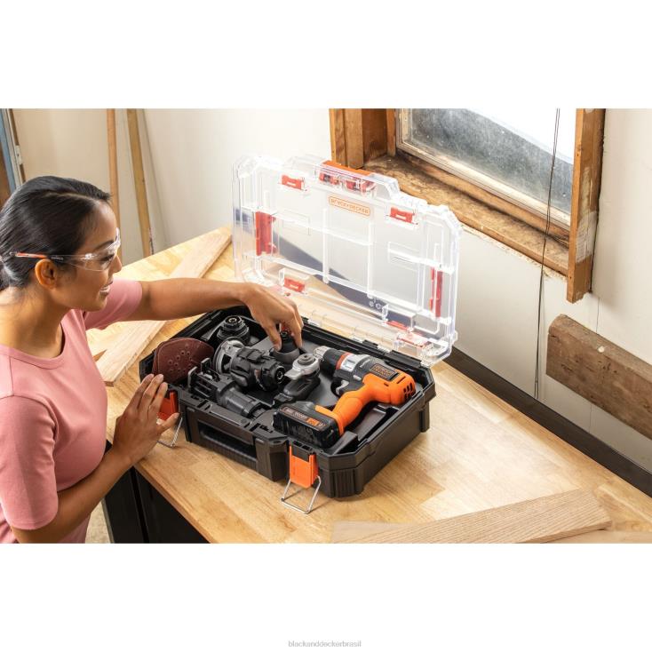 BLACK+DECKER N20D527Kit combinado de ferramentas elétricas de furadeira de matriz máxima de 20v, conjunto de 6 ferramentas sem fio ferramentas