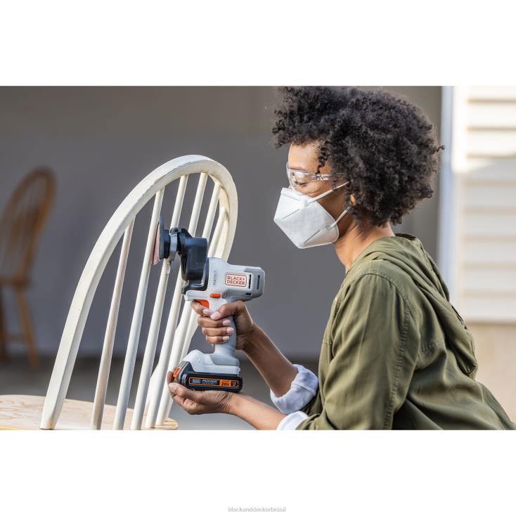 BLACK+DECKER N20D528Kit combinado sem fio de matriz máxima de 20 V com 6 ferramentas branco e laranja ferramentas