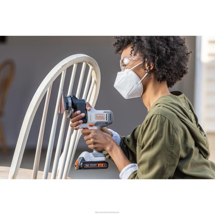 BLACK+DECKER N20D528Kit combinado sem fio de matriz máxima de 20 V com 6 ferramentas branco e laranja ferramentas