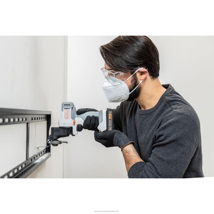 BLACK+DECKER N20D528Kit combinado sem fio de matriz máxima de 20 V com 6 ferramentas branco e laranja ferramentas