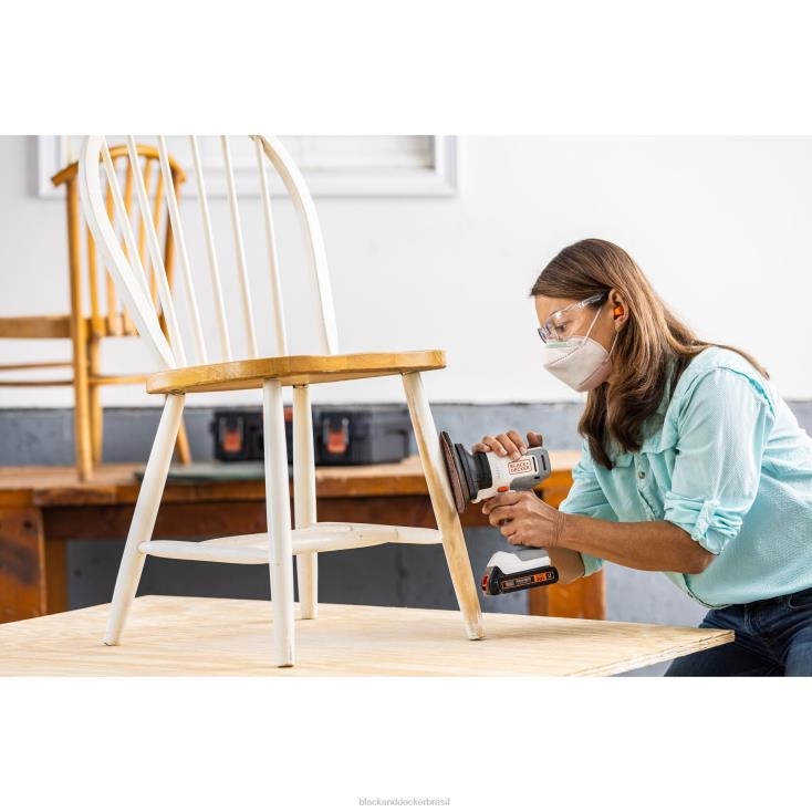 BLACK+DECKER N20D528Kit combinado sem fio de matriz máxima de 20 V com 6 ferramentas branco e laranja ferramentas