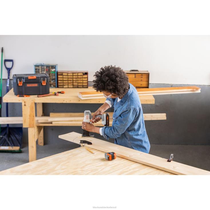 BLACK+DECKER N20D528Kit combinado sem fio de matriz máxima de 20 V com 6 ferramentas branco e laranja ferramentas