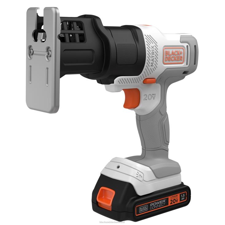 BLACK+DECKER N20D528Kit combinado sem fio de matriz máxima de 20 V com 6 ferramentas branco e laranja ferramentas