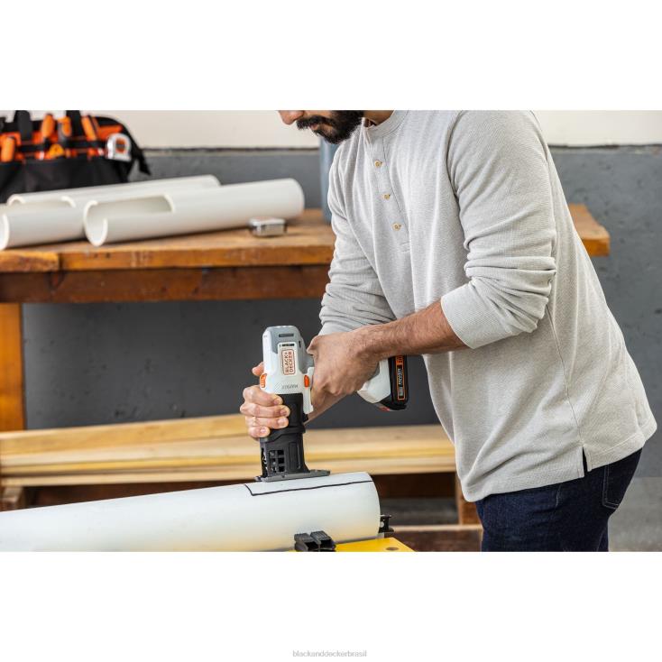 BLACK+DECKER N20D528Kit combinado sem fio de matriz máxima de 20 V com 6 ferramentas branco e laranja ferramentas