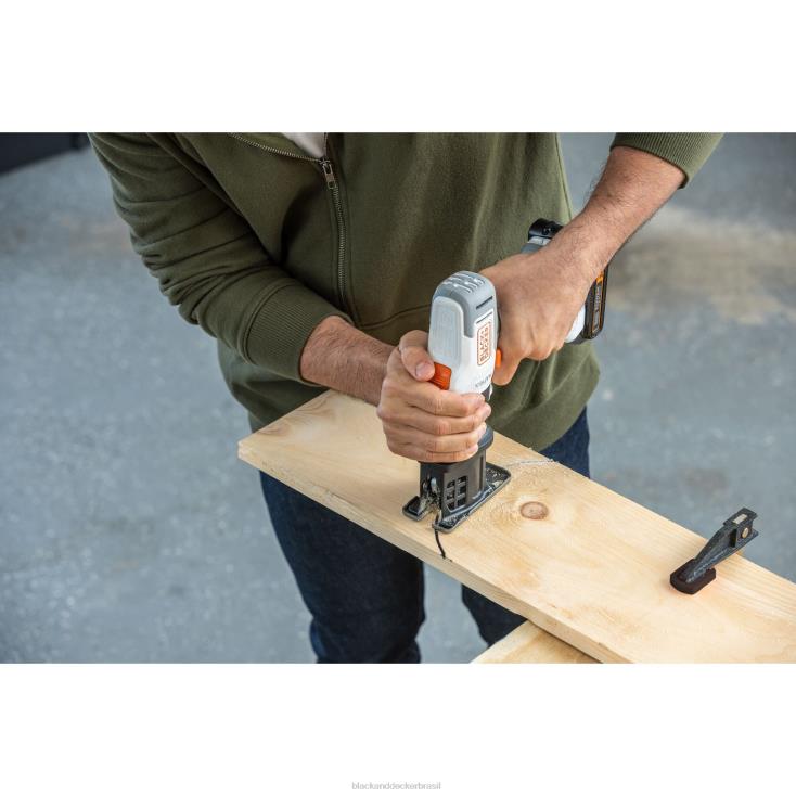 BLACK+DECKER N20D528Kit combinado sem fio de matriz máxima de 20 V com 6 ferramentas branco e laranja ferramentas