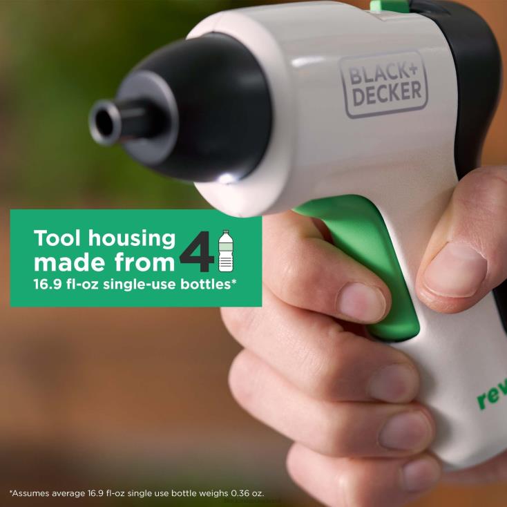 BLACK+DECKER N20D531Chave de fenda sem fio Reviva 4V Max recarregável por USB ferramentas