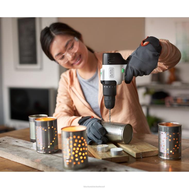BLACK+DECKER N20D533Furadeira sem fio Reviva 12V Max com carregador e chave de fenda ferramentas