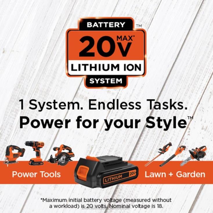 BLACK+DECKER N20D534Furadeira/parafusadeira sem fio de matriz máxima de 20 V ferramentas