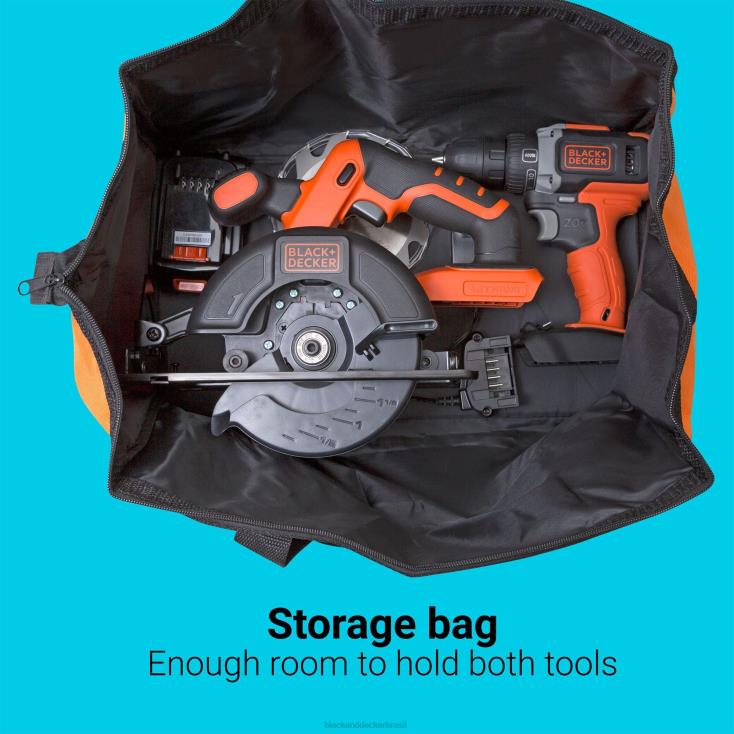 BLACK+DECKER N20D539Kit combo de serra circular sem fio 20v max powerconnect ferramentas