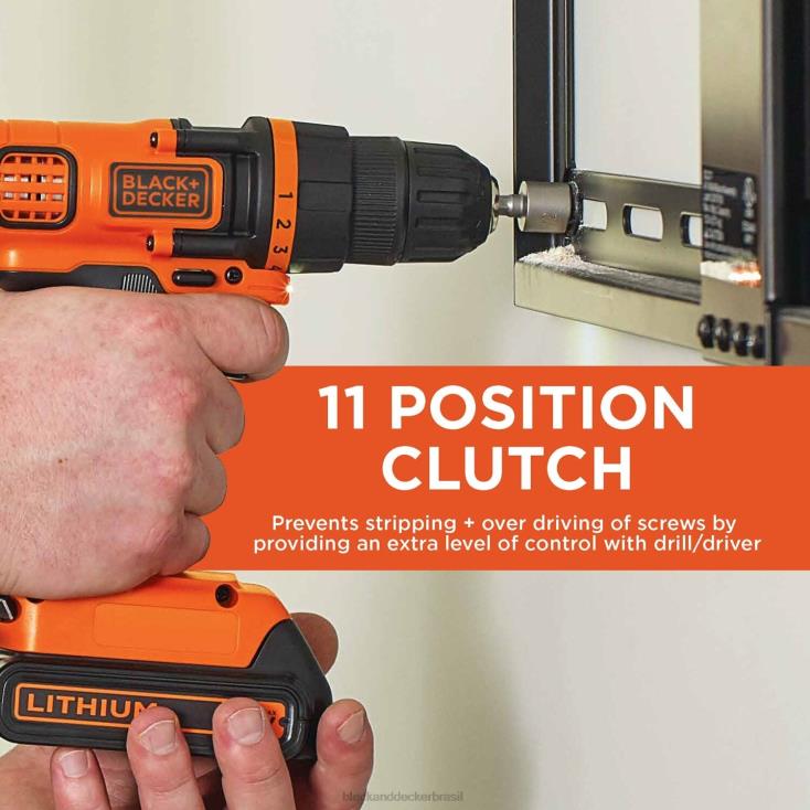 BLACK+DECKER N20D540Kit combinado de furadeira sem fio máxima de 20v e chave de impacto com bateria e carregador ferramentas