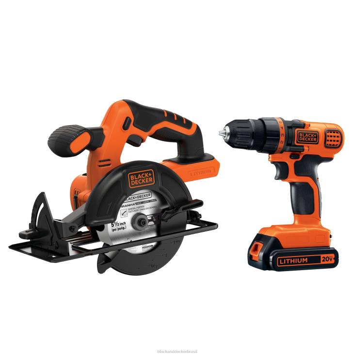 BLACK+DECKER N20D541Kit combo de serra circular sem fio 20v max powerconnect ferramentas