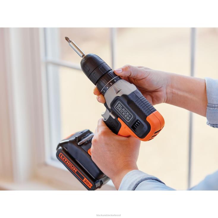BLACK+DECKER N20D542Kit de impacto máximo de broca 20v 2 ferramentas