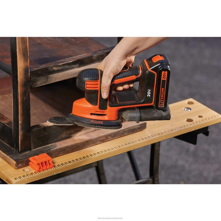 BLACK+DECKER N20D543Kit combinado de lixadeira com detalhe de mouse e furadeira sem fio 20v max powerconnect ferramentas