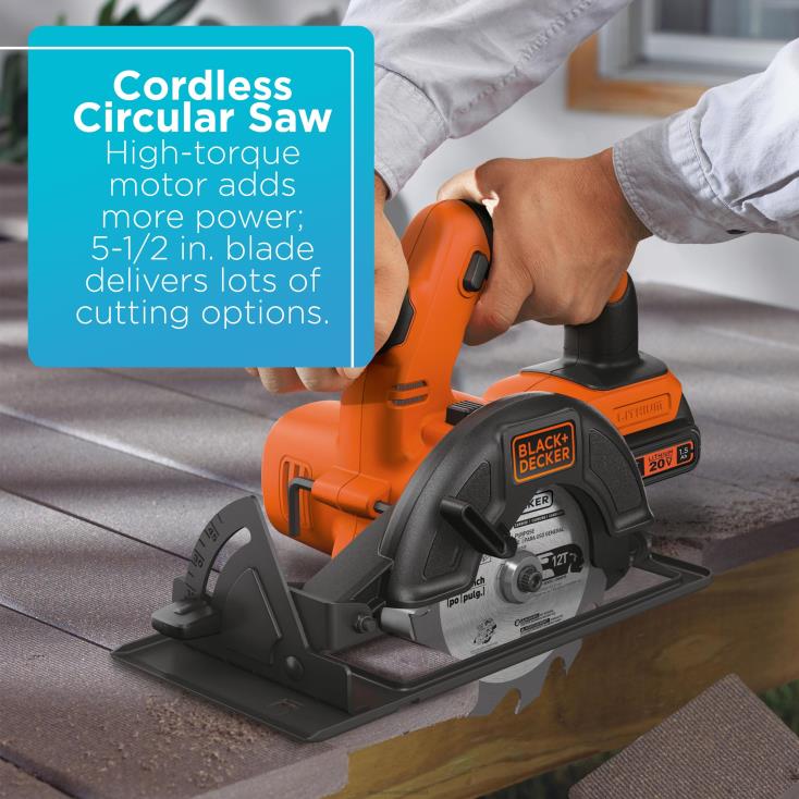 BLACK+DECKER N20D544Kit combinado de ferramentas elétricas máximas de 20 V Conjunto de ferramentas elétricas sem fio de 4 ferramentas com 2 baterias e carregador ferramentas