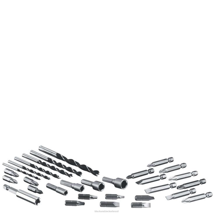 BLACK+DECKER N20D547Furadeira/parafusadeira sem fio powerconnect máxima de 20v 30 unid. conjunto ferramentas