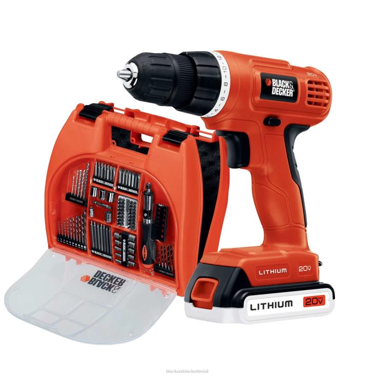 BLACK+DECKER N20D552Kit de furadeira sem fio 20v max powerconnect 100 unid. conjunto ferramentas