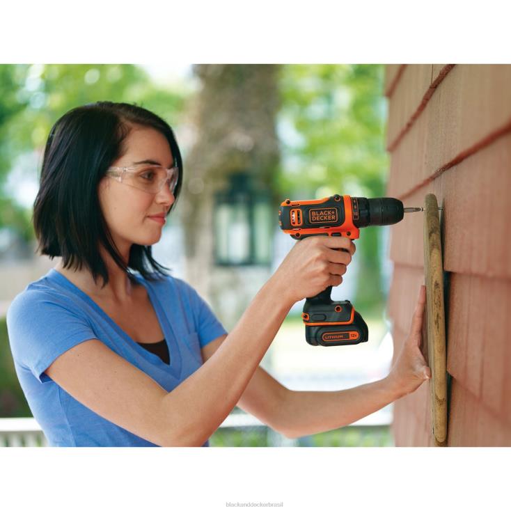 BLACK+DECKER N20D554Broca máxima de 12 V e kit de ferramentas domésticas de 60 peças ferramentas