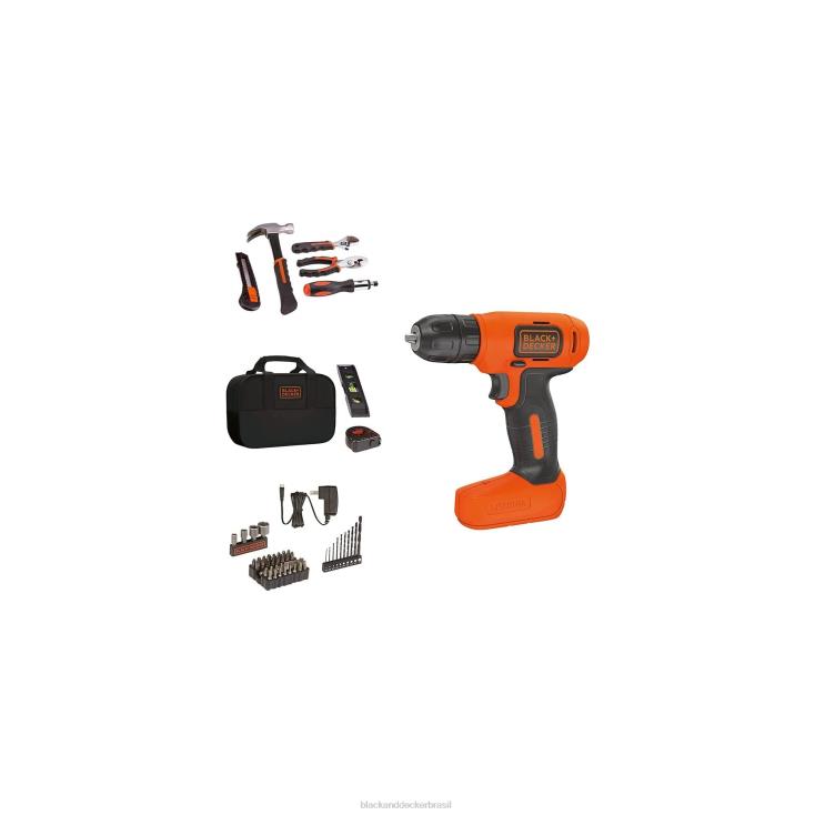 BLACK+DECKER N20D556Kit de furadeira e ferramentas domésticas 8v max 57 peças ferramentas