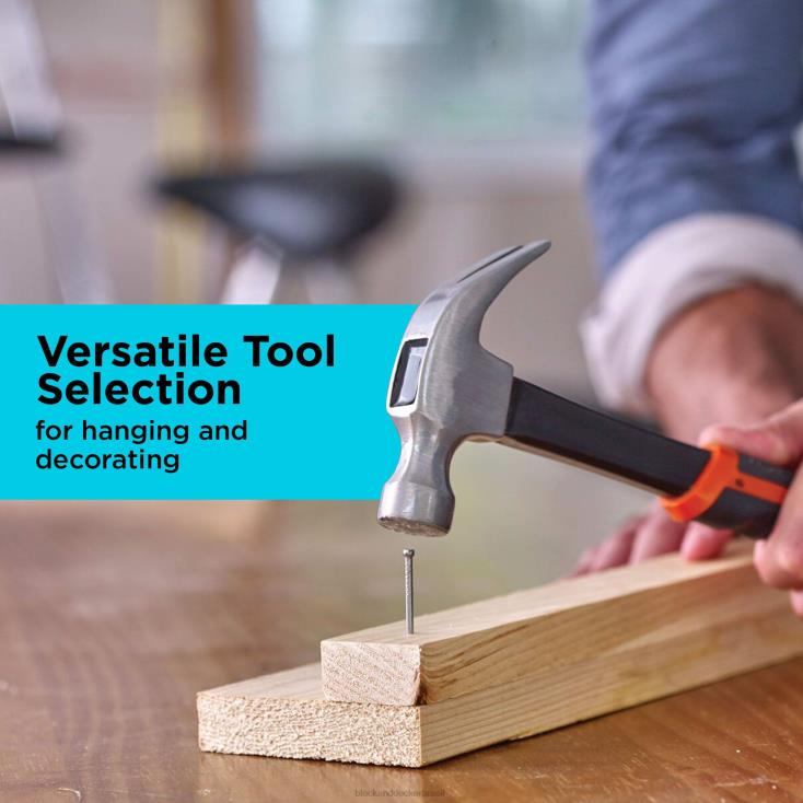 BLACK+DECKER N20D558O kit de projeto pronto para decorar de 8 V máx. inclui furadeira sem fio e ferramentas manuais essenciais ferramentas