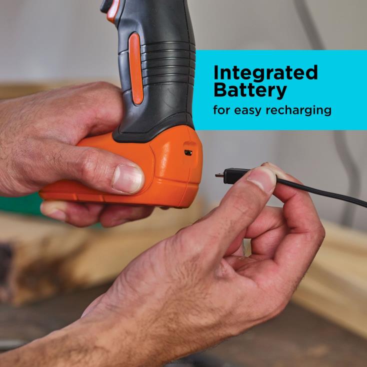 BLACK+DECKER N20D558O kit de projeto pronto para decorar de 8 V máx. inclui furadeira sem fio e ferramentas manuais essenciais ferramentas