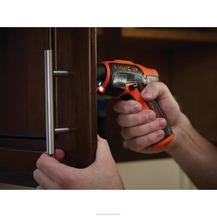 BLACK+DECKER N20D560Chave de fenda sem fio máxima de 4 V com armazenamento de pontas ferramentas