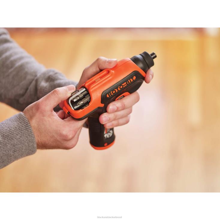BLACK+DECKER N20D560Chave de fenda sem fio máxima de 4 V com armazenamento de pontas ferramentas