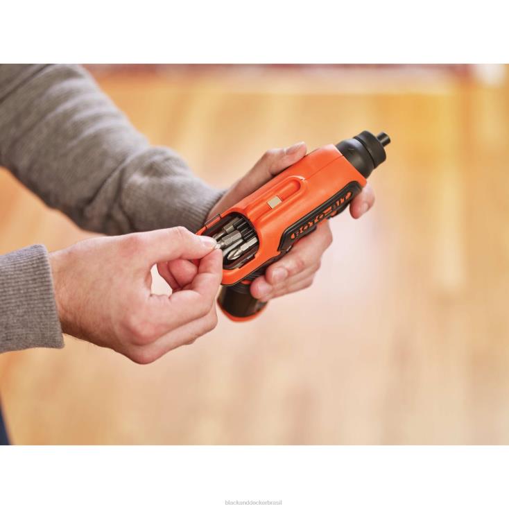 BLACK+DECKER N20D560Chave de fenda sem fio máxima de 4 V com armazenamento de pontas ferramentas