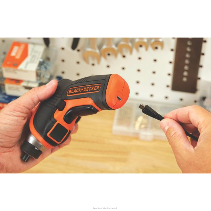 BLACK+DECKER N20D561Chave de fenda sem fio max 4v com luz led ferramentas