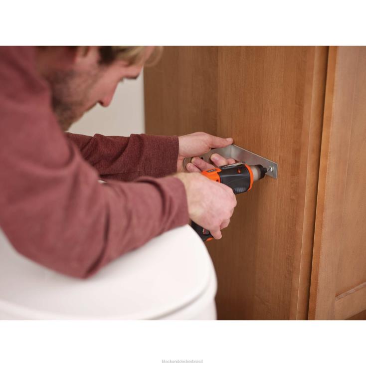 BLACK+DECKER N20D564Chave de fenda sem fio máxima de 4 V com kit para pendurar quadros ferramentas