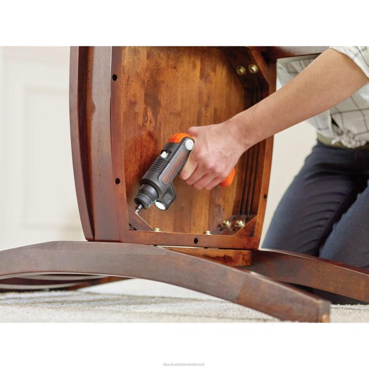 BLACK+DECKER N20D565Chave de fenda sem fio max 4v com luz led ferramentas