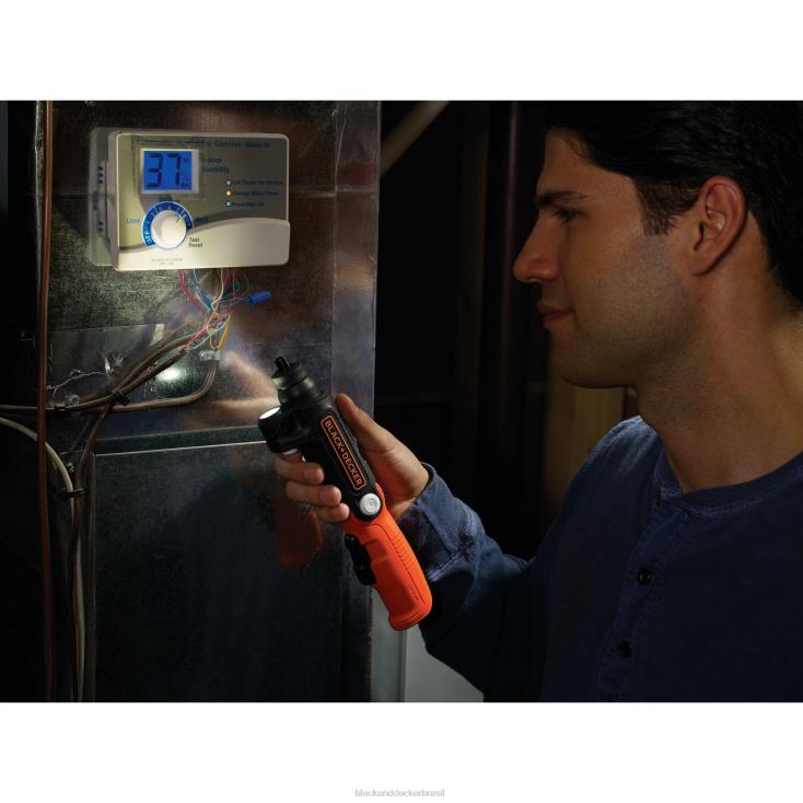 BLACK+DECKER N20D565Chave de fenda sem fio max 4v com luz led ferramentas