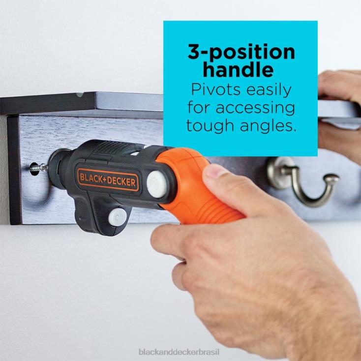 BLACK+DECKER N20D565Chave de fenda sem fio max 4v com luz led ferramentas