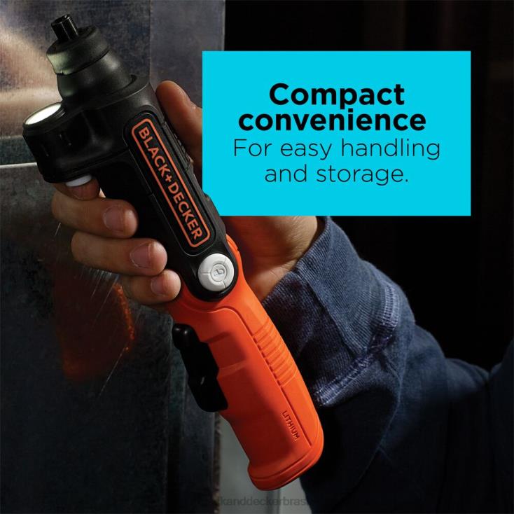 BLACK+DECKER N20D565Chave de fenda sem fio max 4v com luz led ferramentas