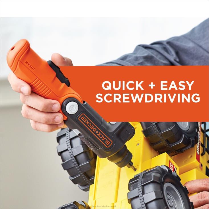 BLACK+DECKER N20D565Chave de fenda sem fio max 4v com luz led ferramentas