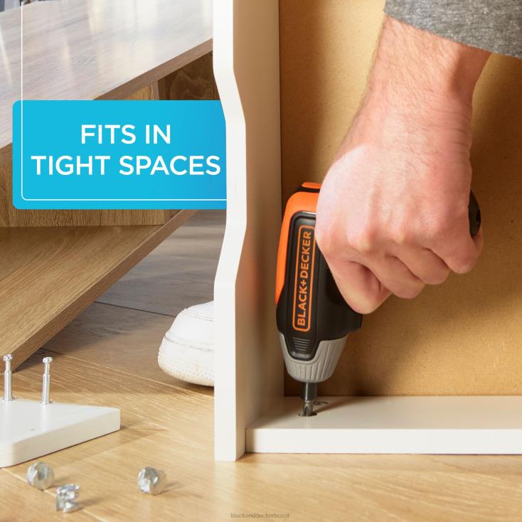 BLACK+DECKER N20D567Chave de fenda sem fio máxima de 4 V com pontas de chave de fenda de 1 polegada ferramentas