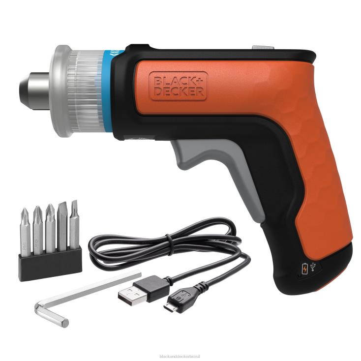 BLACK+DECKER N20D568Chave de fenda sem fio máxima de 4V, pontas sortidas hexagonais em forma de L de 2 polegadas ferramentas