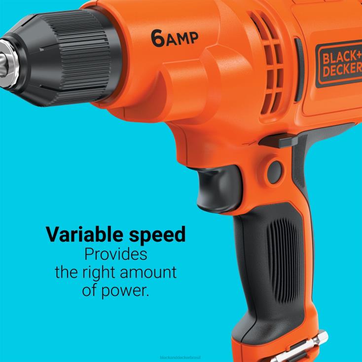 BLACK+DECKER N20D570kit de chave de furadeira elétrica de 3/8 pol. 6,0 A com fio ferramentas