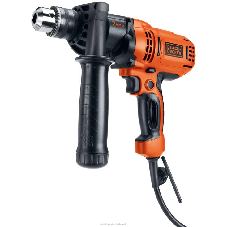 BLACK+DECKER N20D573Kit de furadeira/aparafusadora elétrica de 7,0 A e 1/2 pol. ferramentas
